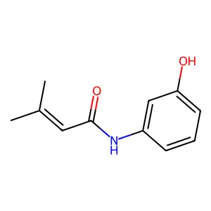 CROTONANILIDE, 3'-HYDROXY-3-METHYL- structure