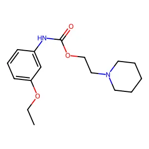 2-piperidin-1-ylethyl N-(3-ethoxyphenyl)carbamate structure