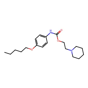 2-piperidin-1-ylethyl N-(4-pentoxyphenyl)carbamate structure