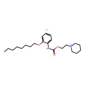 (2-(Octyloxy)phenyl)carbamic acid 2-(1-piperidinyl)ethyl ester hydrochloride structure