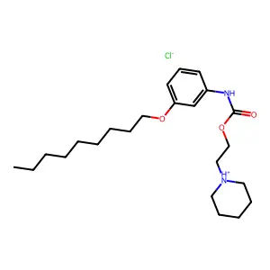 (3-(Nonyloxy)phenyl)carbamic acid 2-(1-piperidinyl)ethyl ester hydrochloride structure