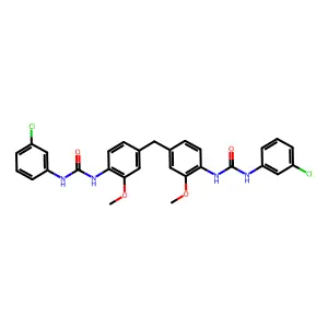 1-(3-chlorophenyl)-3-[4-[[4-[(3-chlorophenyl)carbamoylamino]-3-methoxyphenyl]methyl]-2-methoxyphenyl]urea structure