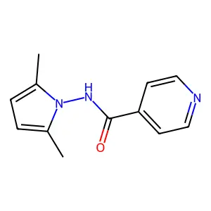 N-(2,5-dimethylpyrrol-1-yl)pyridine-4-carboxamide structure