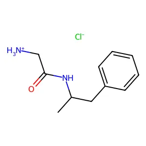 [2-oxo-2-(1-phenylpropan-2-ylamino)ethyl]azanium chloride structure