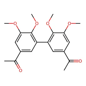 1-[3-(5-acetyl-2,3-dimethoxyphenyl)-4,5-dimethoxyphenyl]ethanone structure