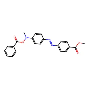 methyl 4-[[4-[benzoyloxy(methyl)amino]phenyl]diazenyl]benzoate structure