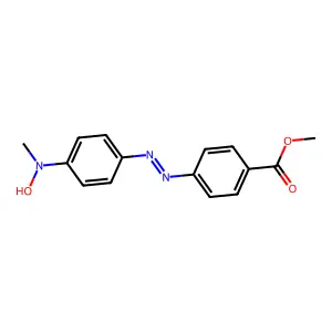 methyl 4-[[4-[hydroxy(methyl)amino]phenyl]diazenyl]benzoate structure