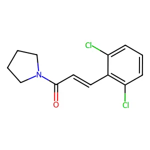 1-[3-(2,6-dichlorophenyl)acryloyl]pyrrolidine structure