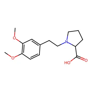 1-[2-(3,4-dimethoxyphenyl)ethyl]pyrrolidine-2-carboxylic acid structure