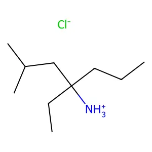 (4-ethyl-2-methylheptan-4-yl)azanium chloride structure