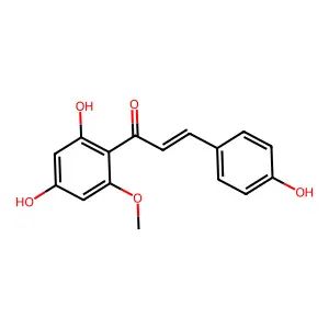 1-(2,4-dihydroxy-6-methoxyphenyl)-3-(4-hydroxyphenyl)prop-2-en-1-one structure