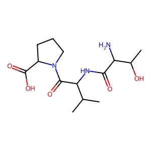 1-[2-[(2-amino-3-hydroxybutanoyl)amino]-3-methylbutanoyl]pyrrolidine-2-carboxylic acid structure