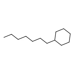 n-Heptylcyclohexane structure