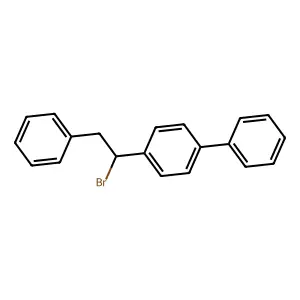 1-(1-bromo-2-phenylethyl)-4-phenylbenzene structure