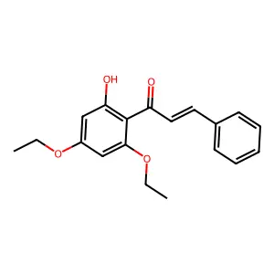 1-(2,4-diethoxy-6-hydroxyphenyl)-3-phenylprop-2-en-1-one structure