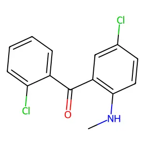 [5-chloro-2-(methylamino)phenyl]-(2-chlorophenyl)methanone structure