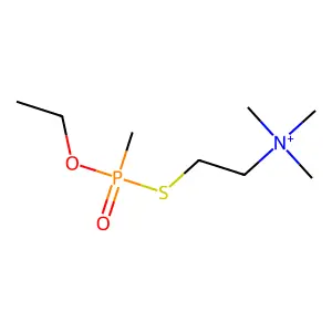 2-[ethoxy(methyl)phosphoryl]sulfanylethyl-trimethylazanium structure