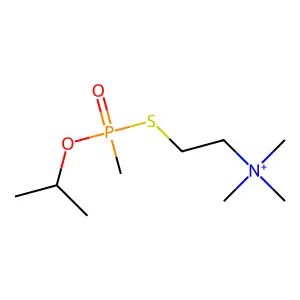 trimethyl-[2-[methyl(propan-2-yloxy)phosphoryl]sulfanylethyl]azanium structure