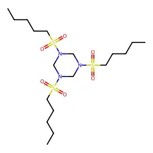 1,3,5-Tris(pentylsulfonyl)-1,3,5-triazinane structure