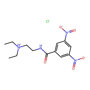 3,5-Dinitro-N-(beta-diethylaminoethyl)benzamide hydrochloride structure