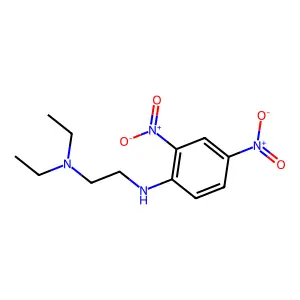 N-(2,4-dinitrophenyl)-N',N'-diethylethane-1,2-diamine structure