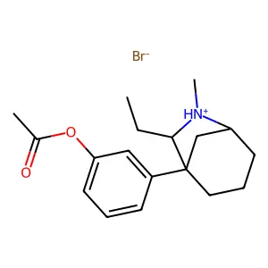 [3-(7-ethyl-6-methyl-6-azoniabicyclo[3.2.1]octan-1-yl)phenyl] acetate bromide structure