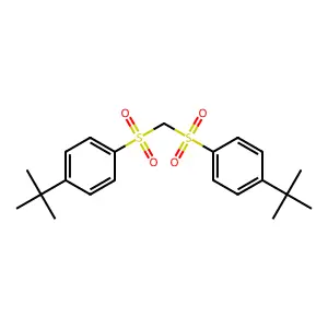 1,1'-(methanediyldisulfonyl)bis(4-tert-butylbenzene) structure
