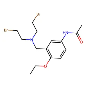 N-[3-[[bis(2-bromoethyl)amino]methyl]-4-ethoxyphenyl]acetamide structure