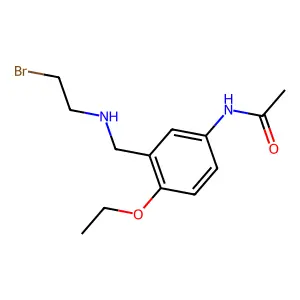 N-[3-[(2-bromoethylamino)methyl]-4-ethoxyphenyl]acetamide structure