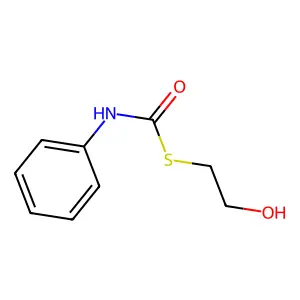 S-(2-hydroxyethyl) N-phenylcarbamothioate structure