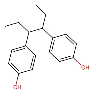 4-[4-(4-hydroxyphenyl)hexan-3-yl]phenol structure