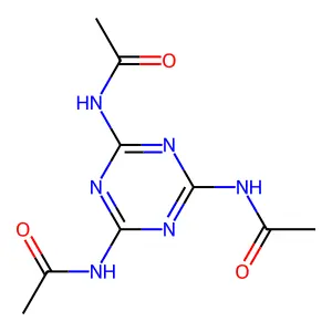 N-(4,6-diacetamido-1,3,5-triazin-2-yl)acetamide structure