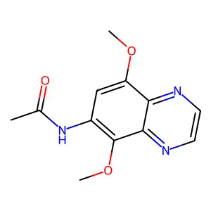 N-(5,8-dimethoxyquinoxalin-6-yl)acetamide structure