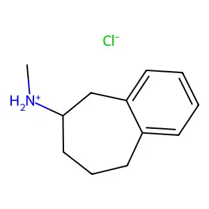 (+-)-6-Methylamino-6,7,8,9-tetrahydro-5H-benzocycloheptene hydrochloride structure