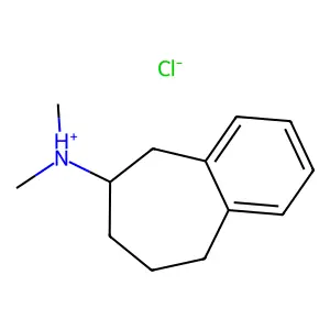 dimethyl(6,7,8,9-tetrahydro-5H-benzo[7]annulen-6-yl)azanium chloride structure