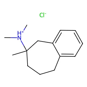 dimethyl-(6-methyl-5,7,8,9-tetrahydrobenzo[7]annulen-6-yl)azanium chloride structure