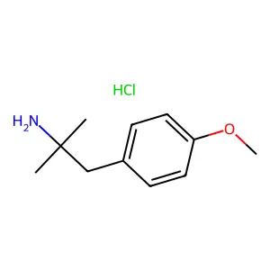 1,1-dimethyl-2-(4-methoxyphenyl)ethylamine hydrochloride structure