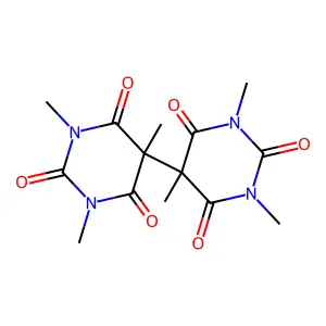 1,3,5-trimethyl-5-(1,3,5-trimethyl-2,4,6-trioxo-1,3-diazinan-5-yl)-1,3-diazinane-2,4,6-trione structure