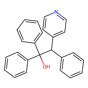 1,1,2-triphenyl-2-pyridin-4-ylethanol structure