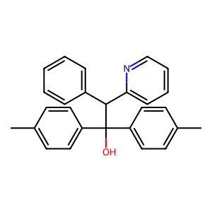 1,1-bis(4-methylphenyl)-2-phenyl-2-pyridin-2-ylethanol structure