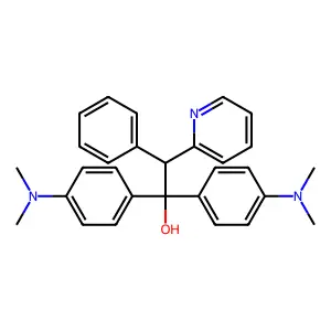 1,1-bis[4-(dimethylamino)phenyl]-2-phenyl-2-pyridin-2-ylethanol structure