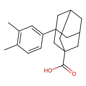 3-(3,4-dimethylphenyl)adamantane-1-carboxylic acid structure