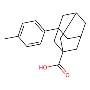 3-(4-methylphenyl)adamantane-1-carboxylic acid structure