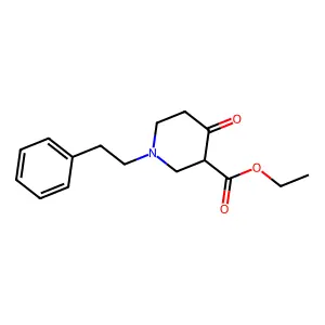 ethyl 4-oxo-1-(2-phenylethyl)piperidine-3-carboxylate structure