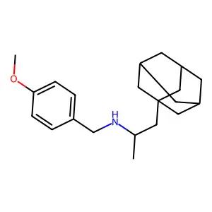 1-(1-adamantyl)-N-[(4-methoxyphenyl)methyl]propan-2-amine structure