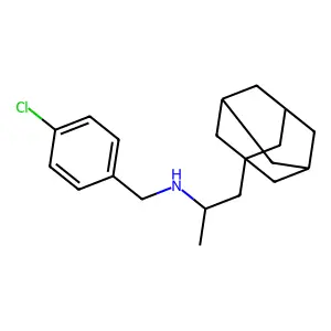 1-(1-adamantyl)-N-[(4-chlorophenyl)methyl]propan-2-amine structure