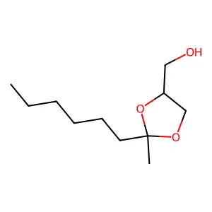(2-hexyl-2-methyl-1,3-dioxolan-4-yl)methanol structure