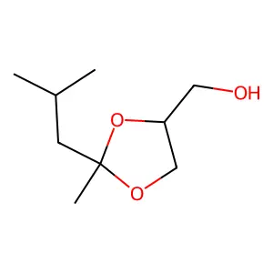 [2-methyl-2-(2-methylpropyl)-1,3-dioxolan-4-yl]methanol structure