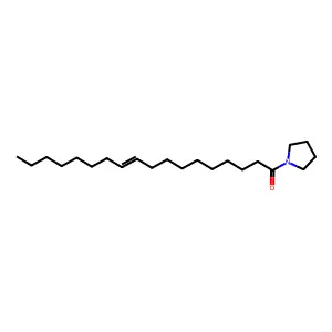 10-octadecenoic acid pyrrolidide structure