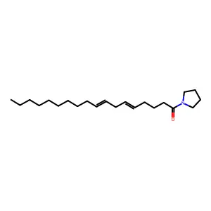 1-(1-Oxo-5,8-octadecadienyl)pyrrolidine structure